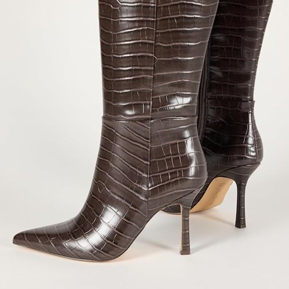 The Drop Women's Gemini Tall Heeled Boot High Brown Size 9.5 - Picture 9 of 10